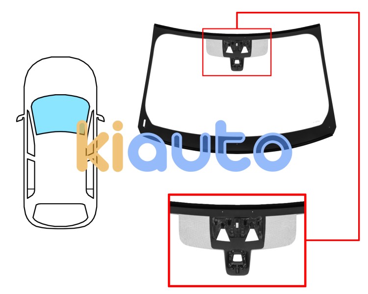 Parabrisas jaguar e-pace 2017-2020 delantero / verde / acustico / con sensor / con soporte camara / pantalla integrada / molduras premontadas Eurocode 4341AGACMUVZ1B