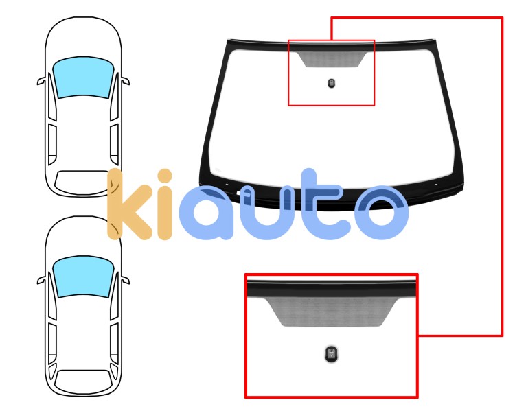 Parabrisas jaguar x-type 2001-2008 4 puertas / familiar / delantero / verde / con base espejo / serigrafiado / molduras premontadas Eurocode 4327AGSVW1B