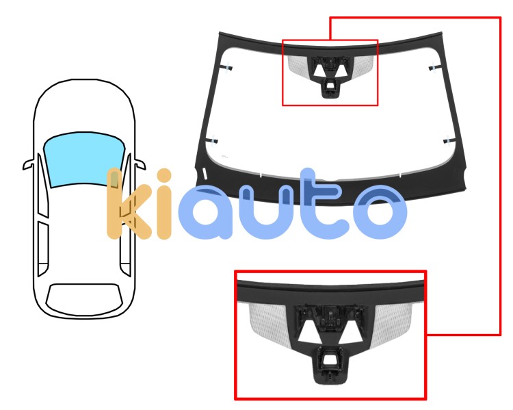 Parabrisas jaguar xe 2020-2025 delantero / reflectante / acustico / termico / con sensor / con soporte camara / pantalla integrada / molduras premontadas Eurocode 4338ACDCHMUVZ6A
