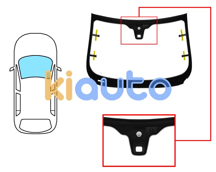 Parabrisas jaguar xf 2007-2011 4 puertas / familiar / delantero / verde / acustico / termico / con base espejo / con sensor / con sensor antivaho / molduras premontadas Eurocode 4333AGAHMOVZ2B