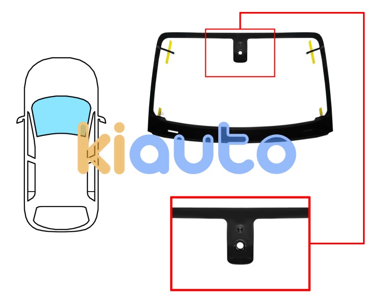 Parabrisas jaguar xj 2002-2010 delantero / verde / acustico / termico / con base espejo / con sensor / molduras premontadas Eurocode 4328AGAHMVW1P