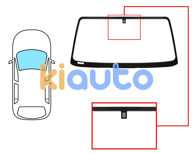 Parabrisas jaguar xj6 1996-2002 delantero / verde / con base espejo Eurocode 4324AGNV1P