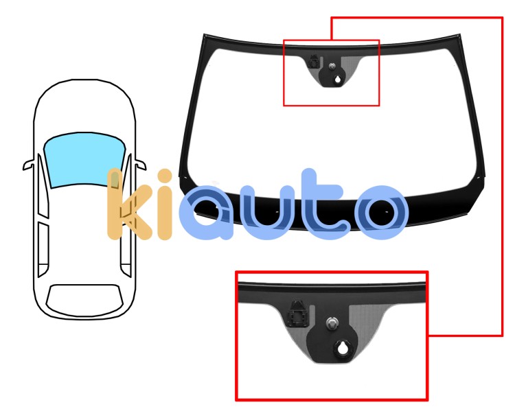 Parabrisas jeep cherokee 2013-2018 delantero / verde / acustico / con base espejo / con sensor / con sensor antivaho / molduras premontadas Eurocode AJ20AGAMOVZ