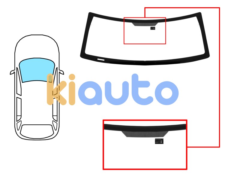 Parabrisas jeep commander 2005-2010 delantero / verde / con sensor / molduras premontadas Eurocode AJ11AGSMVW
