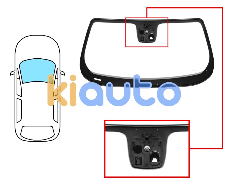 Parabrisas jeep renegade 2018-> delantero / verde / acustico / con base espejo / con sensor antivaho / con soporte camara / molduras premontadas Eurocode AJ19AGACIOVZ1B