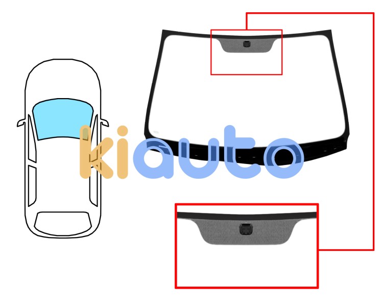 Parabrisas kia ceed 2007-2009 3 puertas / delantero / verde / con base espejo Eurocode 4433AGNV