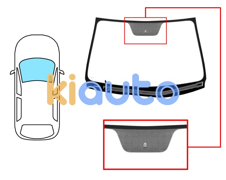 Parabrisas kia ceed 2007-2009 3 puertas / delantero / verde / termico / con base espejo modificada / con sensor Eurocode 4433AGNHMV1P