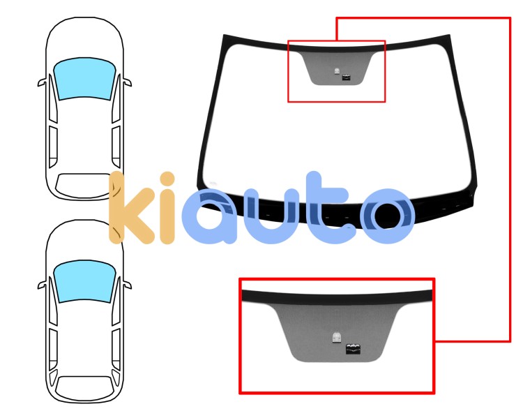 Parabrisas kia ceed 2007-2009 5 puertas / familiar / delantero / verde / con base espejo modificada / con sensor Eurocode 4431AGNMV1P