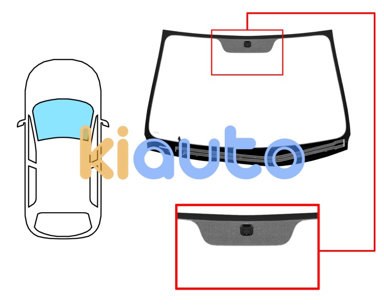 Parabrisas kia ceed 2009-2012 3 puertas / delantero / verde / con base espejo modificada / con sensor Eurocode 4433AGNMV1P