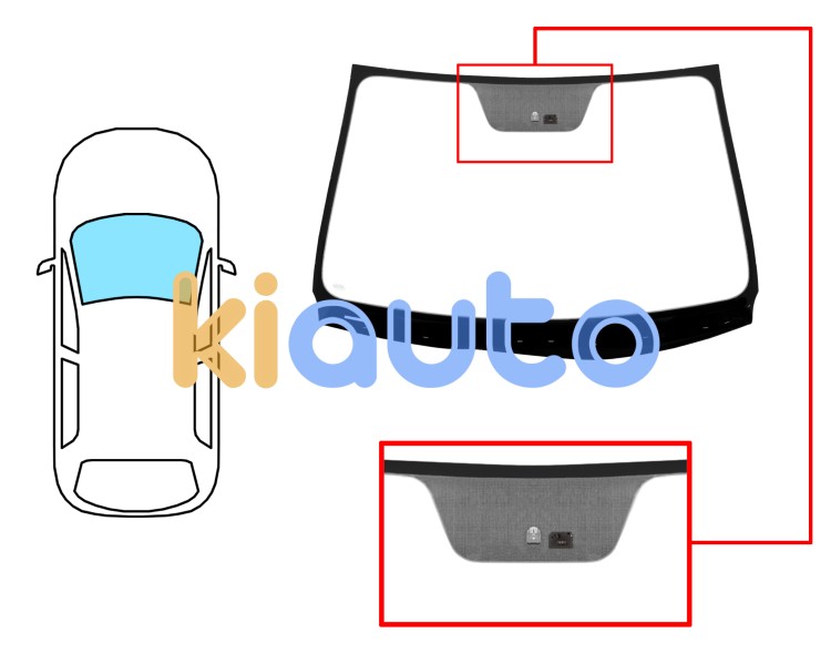 Parabrisas kia ceed 2009-2012 3 puertas / delantero / verde / con base espejo modificada Eurocode 4433AGNV2P