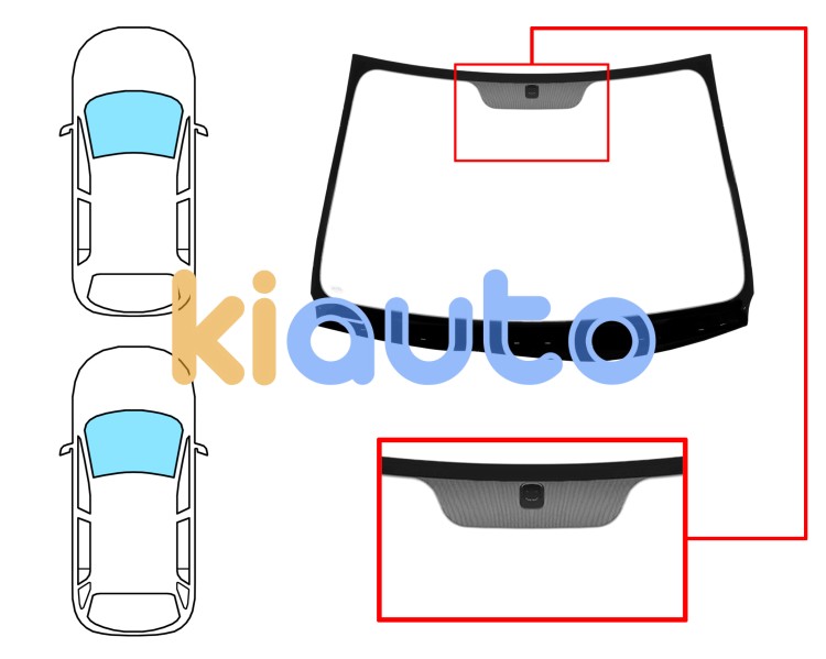 Parabrisas kia ceed 2009-2012 5 puertas / familiar / delantero / verde / con base espejo Eurocode 4431AGNV