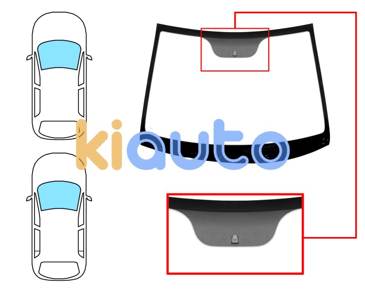 Parabrisas kia picanto 2015-2017 3/5 puertas / delantero / verde / con base espejo Eurocode 4439AGS