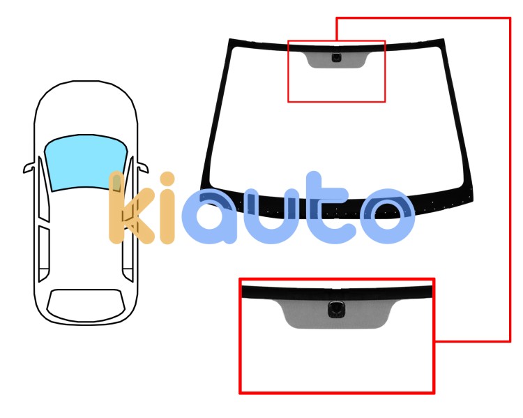 Parabrisas kia rio 2006-2011 4/5 puertas / delantero / verde / con base espejo Eurocode 4426AGS