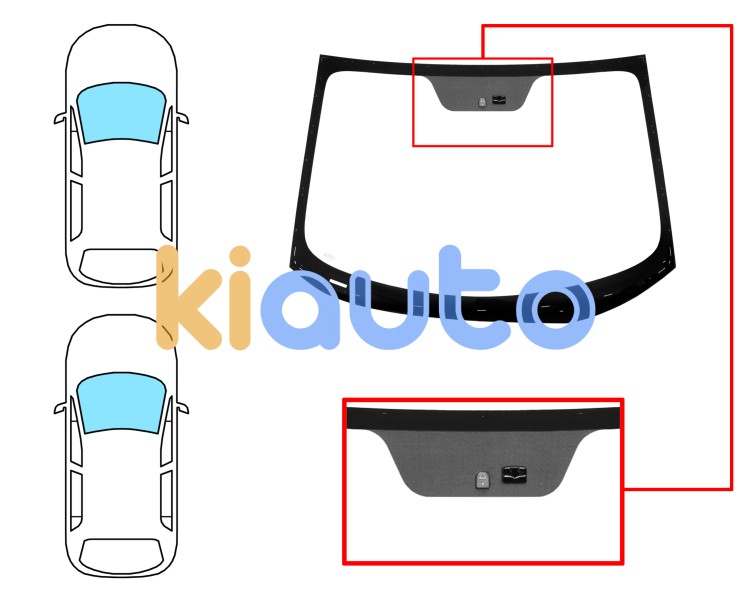Parabrisas kia rio 2011-2014 3/4/5 puertas / delantero / verde / con base espejo / con sensor Eurocode 4440AGNMV1B