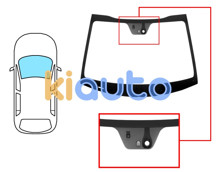 Parabrisas kia rio 2020-2024 5 puertas / delantero / verde / con base espejo / con sensor / con sensor antivaho Eurocode 4453AGNMOV