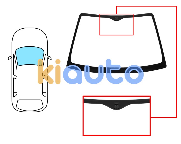 Parabrisas kia sephia 1998-2001 delantero / verde / con base espejo / molduras premontadas Eurocode 4409AGNW