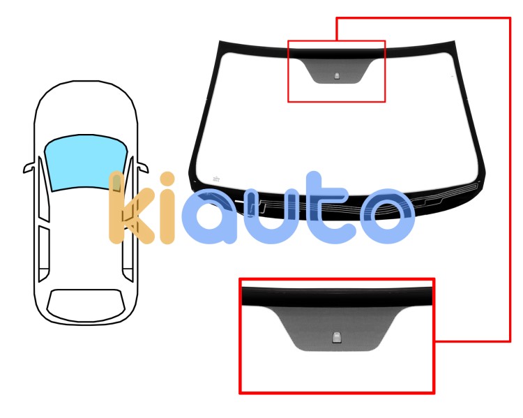 Parabrisas kia sorento 2012-2015 delantero / verde / termico / con base espejo / molduras premontadas Eurocode 4437AGNHVW