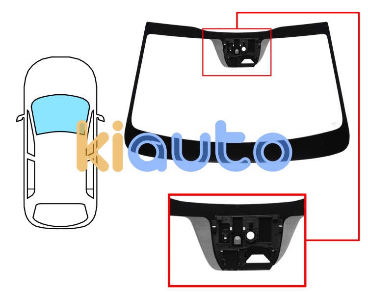Parabrisas kia sorento 2020-2024 delantero / verde / acustico / con base espejo / con sensor / con sensor antivaho / con soporte camara / pantalla integrada / molduras premontadas Eurocode 4462AGRCMOUV