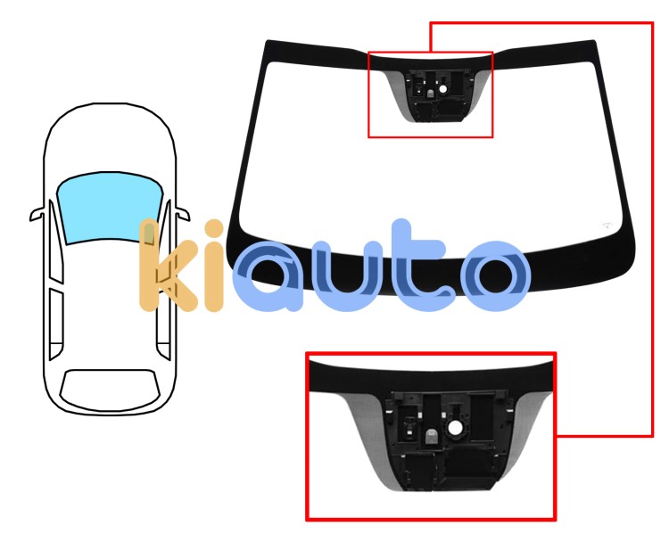 Parabrisas kia sorento 2020-2024 delantero / verde / acustico / con base espejo / con sensor / con sensor antivaho / molduras premontadas Eurocode 4462AGRMOV
