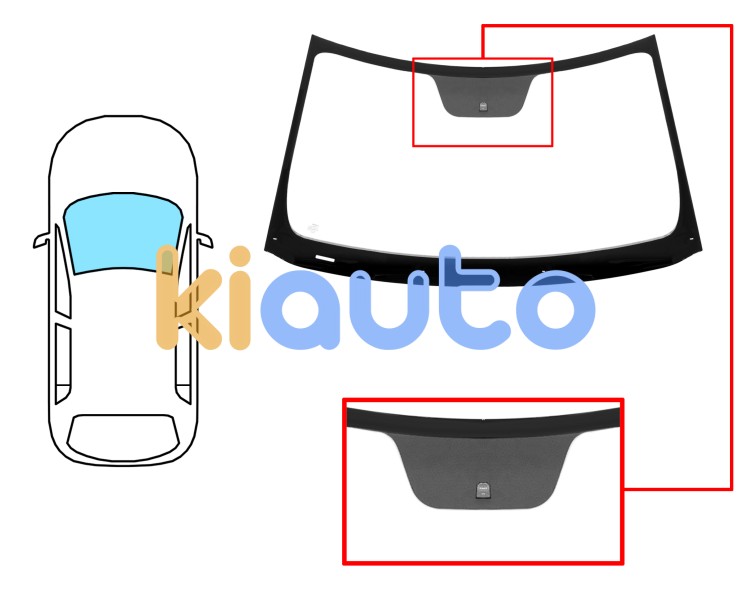 Parabrisas kia soul 2011-2013 delantero / verde / con base espejo Eurocode 4434AGS