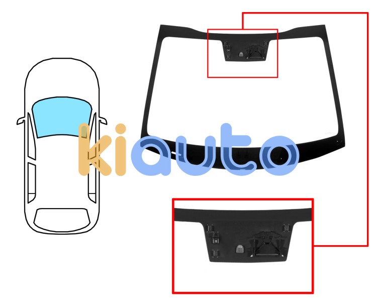 Parabrisas kia stonic 2017-2021 5 puertas / delantero / verde / con base espejo / con sensor antivaho / con soporte camara Eurocode 4453AGNCIOV1L