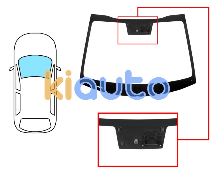 Parabrisas kia stonic 2021-> 5 puertas / delantero / verde / con base espejo / con soporte camara Eurocode 4453AGNCIV1L