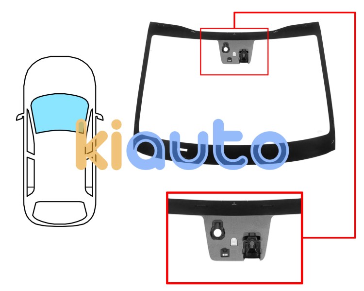 Parabrisas kia xceed 2022-> delantero / verde / con base espejo / con sensor / con sensor antivaho / con soporte camara Eurocode 4457AGNCIMOV