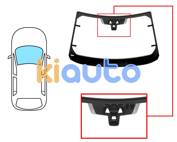 Parabrisas land rover discovery sport 2016-2020 delantero / verde / acustico / termico / con sensor / con sensor antivaho / con soporte camara / molduras premontadas Eurocode 7046AGACHMOVZ1E
