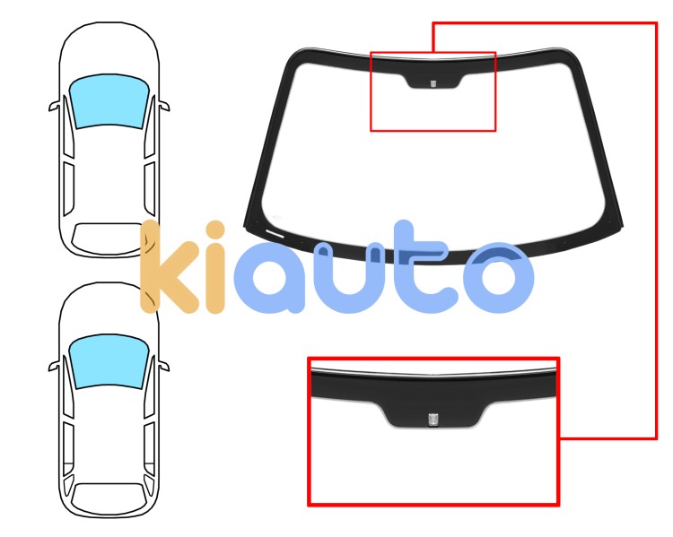 Parabrisas land rover freelander 1997-2003 3/5 puertas / delantero / verde / con base espejo / molduras premontadas arriba Eurocode 7028AGNVW