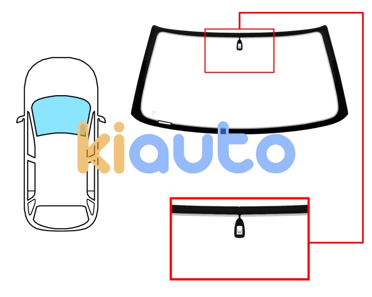 Parabrisas land rover range rover 1995-2002 delantero / verde / con base espejo / serigrafiado Eurocode 7024AGNV