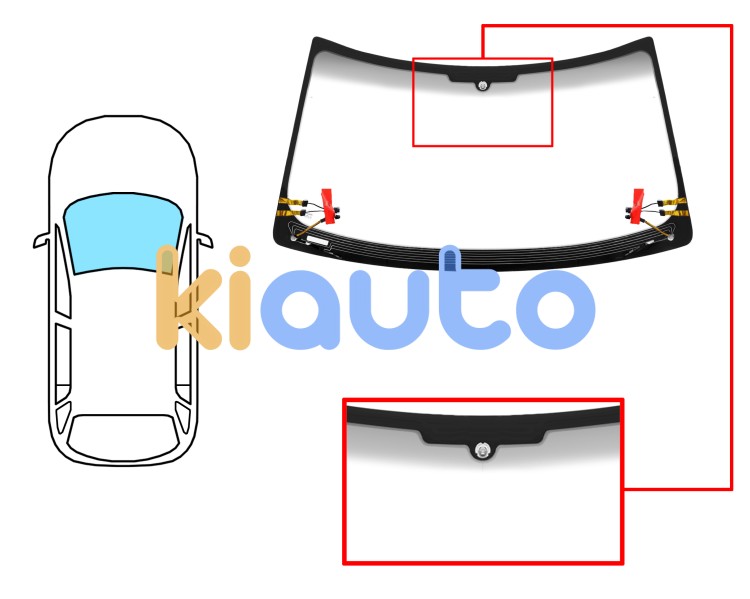Parabrisas land rover range rover 2009-2012 delantero / verde banda gris / termico / con base espejo Eurocode 7033AGSGYHV1B