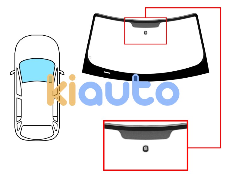 Parabrisas land rover range rover sport 2009-2013 delantero / verde / con base espejo / molduras premontadas Eurocode 7036AGSVW