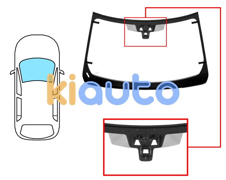 Parabrisas land rover range rover sport 2013-2017 delantero / verde / acustico / termico / con sensor / con soporte camara / pantalla integrada / molduras premontadas Eurocode 7045AGACHMUVW2Z