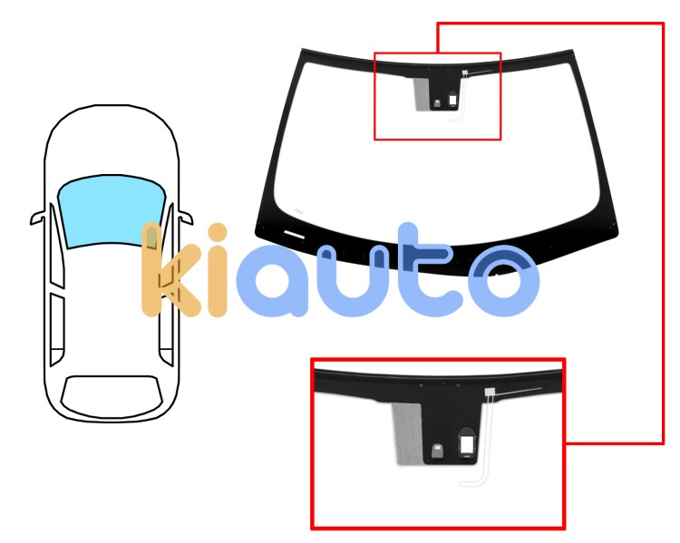 Parabrisas lexus ct 2014-2017 delantero / verde / con base espejo / con sensor / antena / molduras premontadas Eurocode 8402AGSAMVZ1B