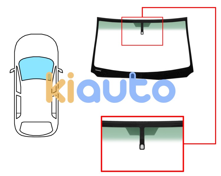 Parabrisas lexus gs 2005-2007 delantero / verde banda verde / con base espejo / molduras premontadas Eurocode 8362AGSGNVW