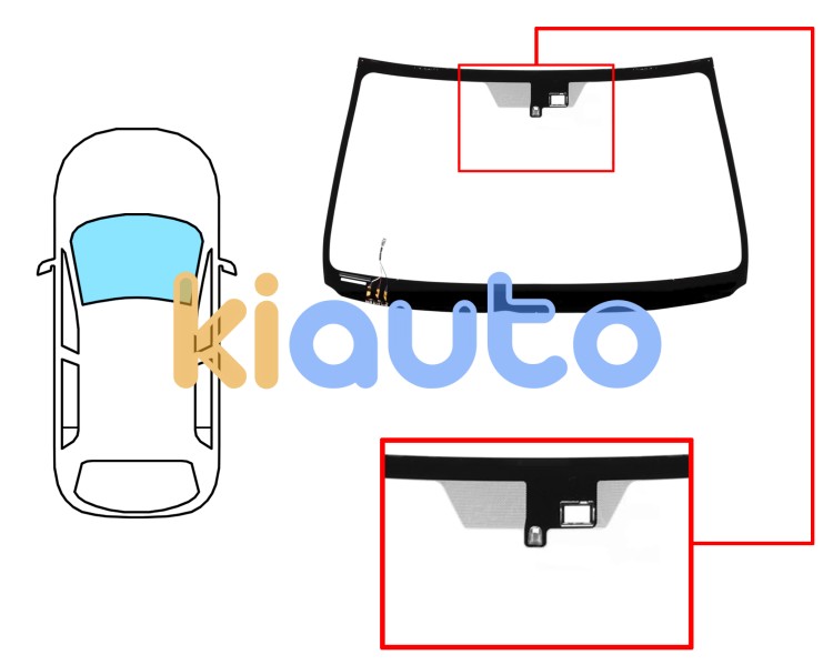 Parabrisas lexus is 2005-2009 delantero / verde / termico / con base espejo / con sensor / molduras premontadas Eurocode 8371AGSHMVW1B
