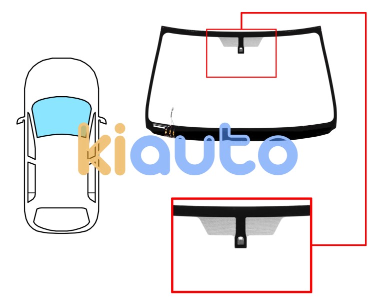 Parabrisas lexus is 2009-2013 delantero / verde / termico / con base espejo / molduras premontadas Eurocode 8371AGSHVW