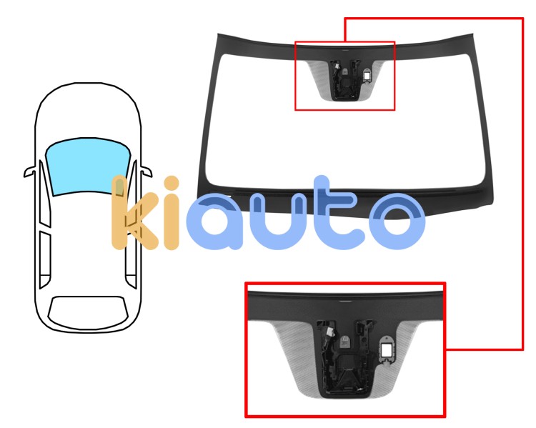 Parabrisas lexus is 2013-2016 delantero / verde / acustico / con base espejo / con sensor / con soporte camara / molduras premontadas Eurocode 8412AGACMVZ1L