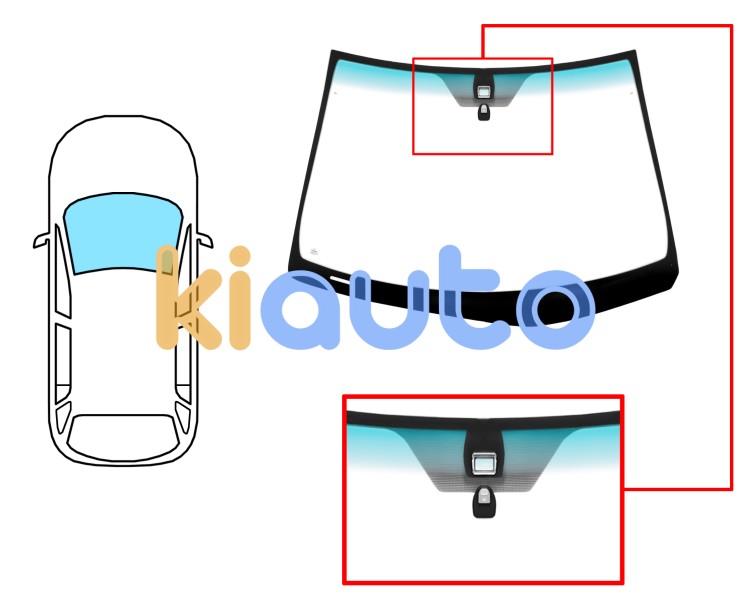 Parabrisas lexus rx 2003-2006 delantero / verde banda verde / con base espejo / con sensor Eurocode 8354AGNGNMV1B