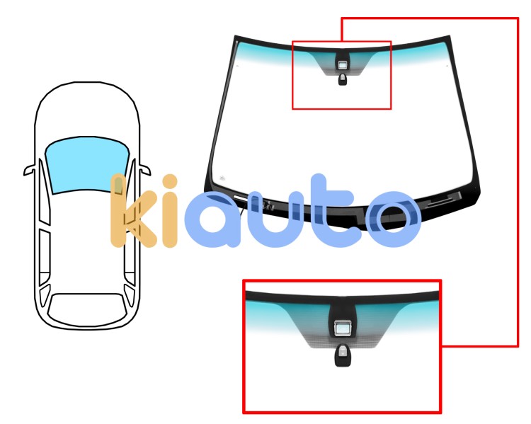 Parabrisas lexus rx 2006-2009 delantero / verde banda verde / termico / con base espejo / con sensor Eurocode 8354AGNGNHMV1B