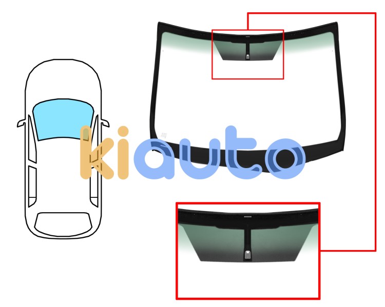 Parabrisas lexus rx 2009-2012 delantero / verde banda verde / con base espejo / molduras premontadas Eurocode 8384AGNGNVZ