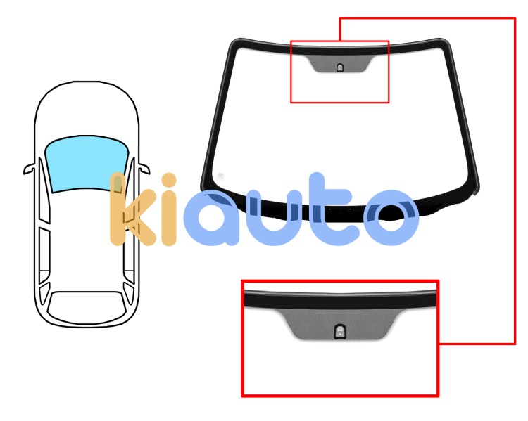 Parabrisas mazda 2 2003-2007 delantero / verde / con base espejo / molduras premontadas Eurocode 5165AGNW