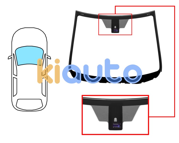 Parabrisas mazda 2 2010-2014 3/5 puertas / delantero / verde / con base espejo / con sensor / molduras premontadas Eurocode 5173AGSMW1B