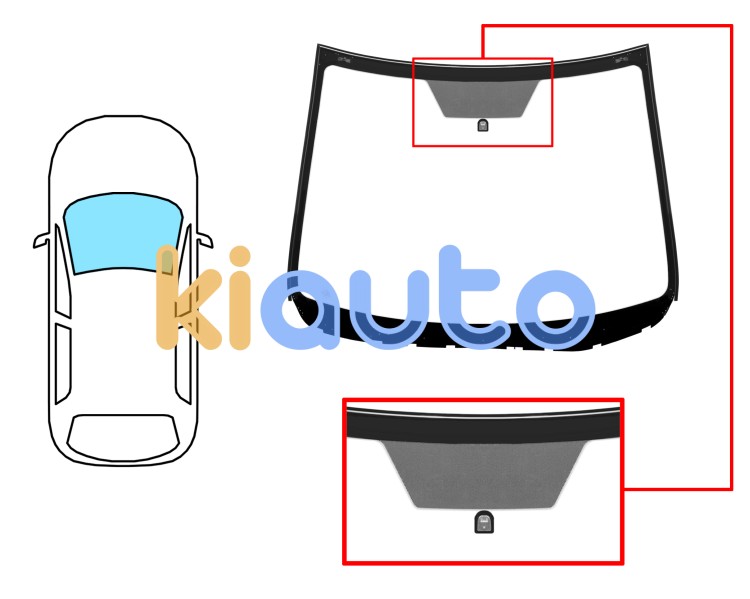 Parabrisas mazda 2 2010-2014 3/5 puertas / delantero / verde / con base espejo / molduras premontadas Eurocode 5173AGSW