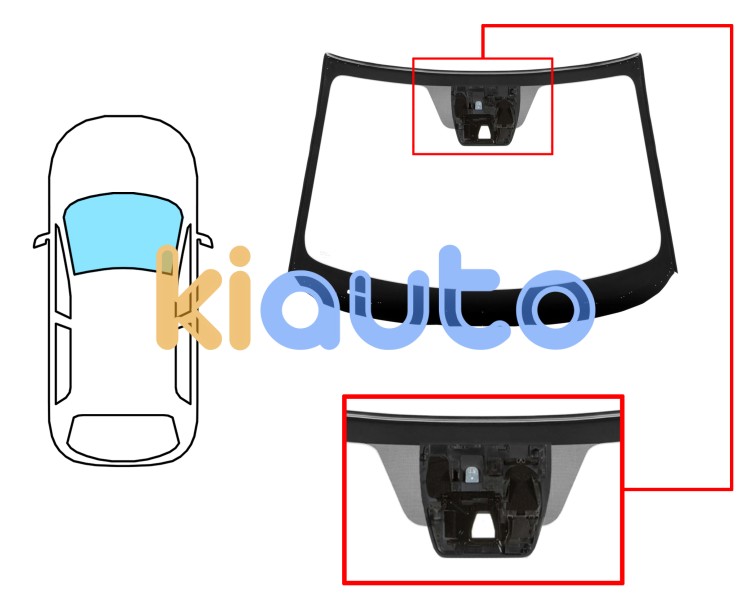 Parabrisas mazda 2 2019-2022 delantero / verde / con base espejo / con soporte camara / molduras premontadas Eurocode 5183AGNCVW1L