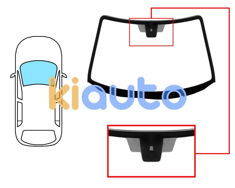 Parabrisas mazda 3 2003-2007 4/5 puertas / delantero / verde / con base espejo modificada / molduras premontadas Eurocode 5166AGNW1V