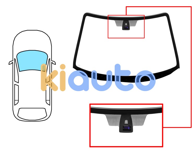 Parabrisas mazda 3 2007-2009 4/5 puertas / delantero / verde / con base espejo / serigrafiado / con sensor / molduras premontadas Eurocode 5166AGNMW1B