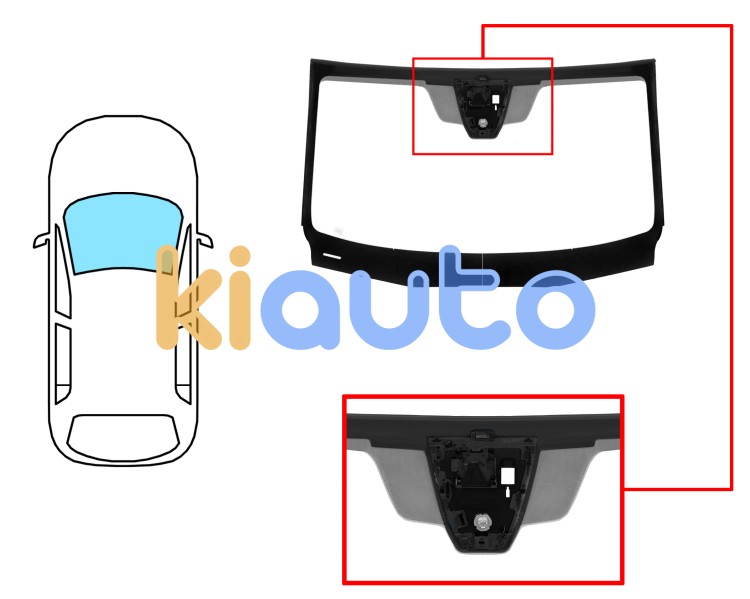 Parabrisas mazda 3 2019-> 4/5 puertas / delantero / verde / acustico / con base espejo / con sensor / pantalla integrada / molduras premontadas Eurocode 5188AGAMUVZ