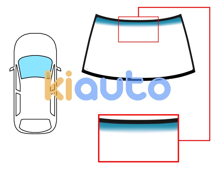Parabrisas mazda 323 1989-1994 3 puertas / delantero / azul banda azul Eurocode 5134ABLBL