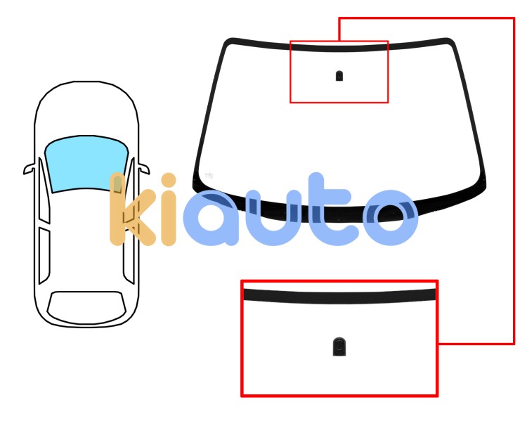 Parabrisas mazda 323 1994-1998 3/4 puertas / delantero / verde / con base espejo Eurocode 5150AGN